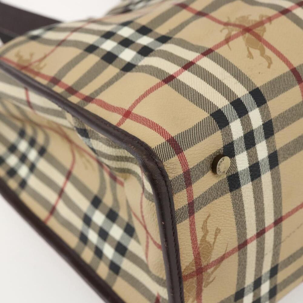 BURBERRY Nova Check Tote Bag PVC Beige Auth 160285 - Picture 16 of 16